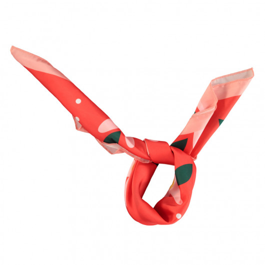 Bandana piupiuchick roja con flores niña