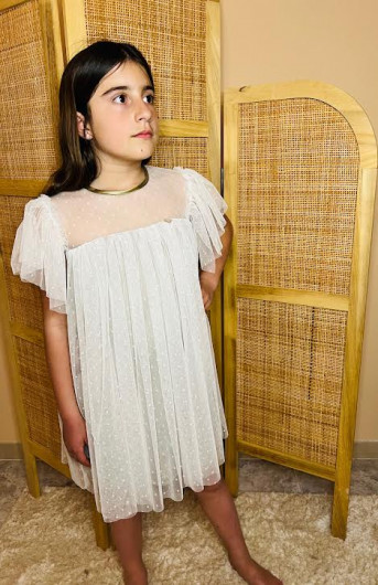 Vestido BELLA BIMBA plumeti blanco