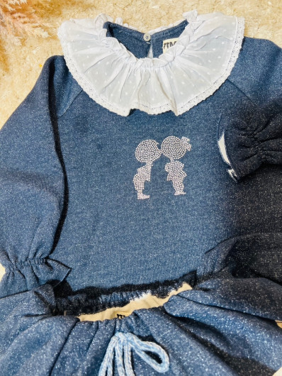 Conjunto La Martinica colección MRT LUREX AZUL Niña