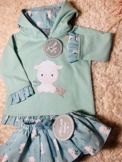 Conjunto sudadera y braguita colección OVEJA Mon Petit Bonbon Niña