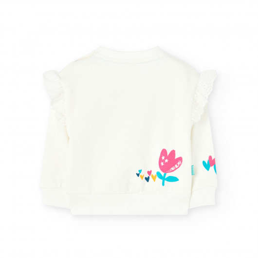 Conjunto BOBOLI sudadera y pantalon largo niña FLORECITAS