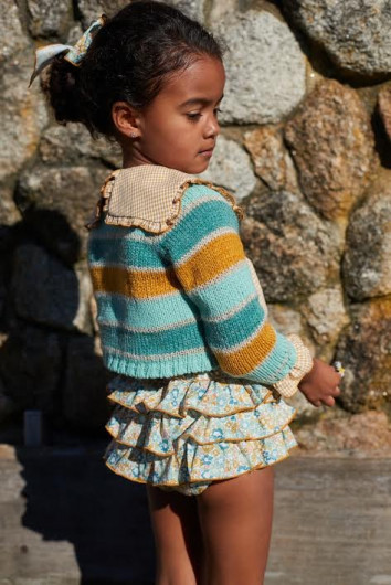 Conjunto La Martinica colección LIMONCELO braguita flores y blusa Niña