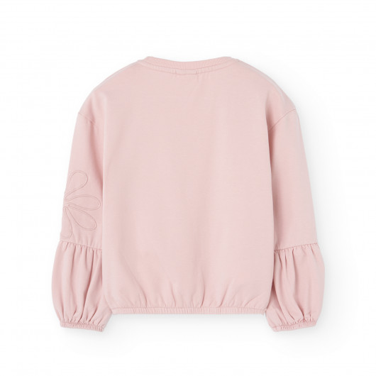 Sudadera BOBOLI rosa bordada TEENS