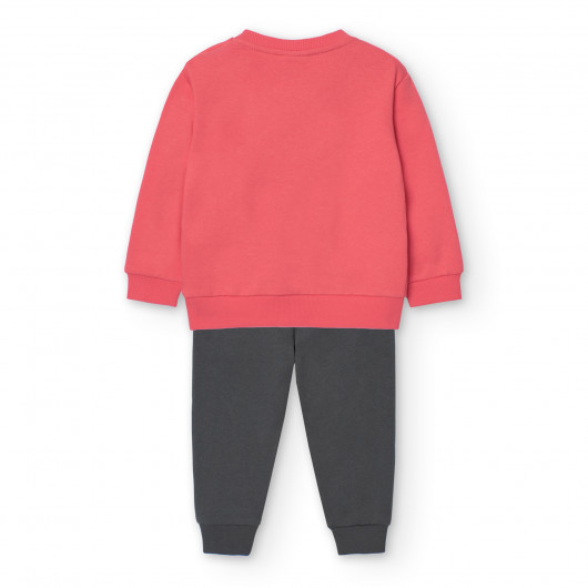 Conjunto BOBOLI sudadera y pantalon largo niño PERRITO ROJO