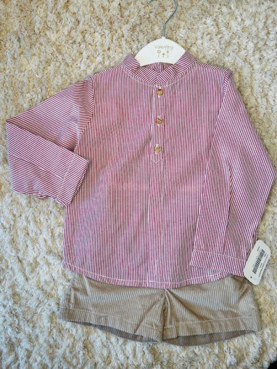 Conjunto camisa, short y jersey CARRUSEL Valentina Bebes niño