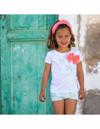 CAMISETA KIDS CHOCOLATE AGUAMARINA STARS A LA PLAGE BEBE NINA