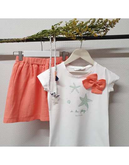 CAMISETA KIDS CHOCOLATE AGUAMARINA STARS A LA PLAGE BEBE NINA