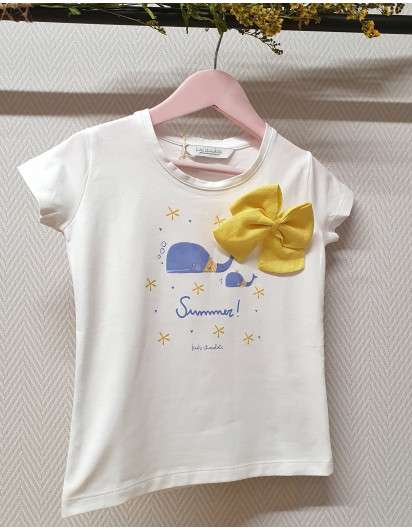 CAMISETA KIDS CHOCOLATE BALLENAS SUMMER BEBE NINA