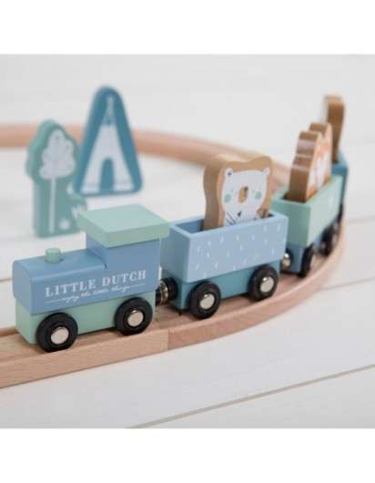 SET DE TRENES ADVENTURE AZUL - LITTLE DUTCH
