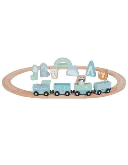SET DE TRENES ADVENTURE AZUL - LITTLE DUTCH