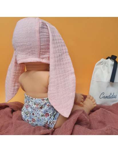 Capota orejotas con pañal CANDIDAS DOLLS