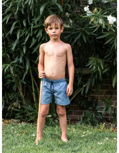 Banador Nino Tela Ancar Azul Topos Mauna Loa Kids Talla de Ropa 3A