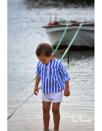 Conjunto Niño Noma Fernandez Sailor Rayas Azul