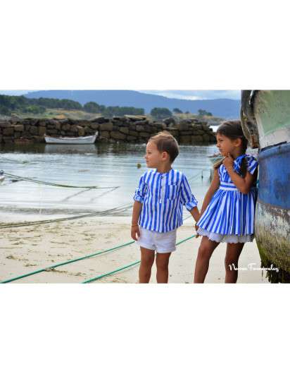Conjunto Niño Noma Fernandez Sailor Rayas Azul