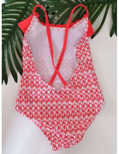Bañador Ancar Coral Flúor  Niña