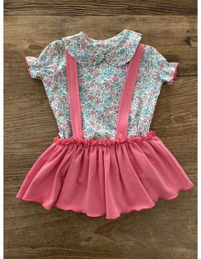 Bragafalda  Jogging Baby Paris Rosa con TIrantes