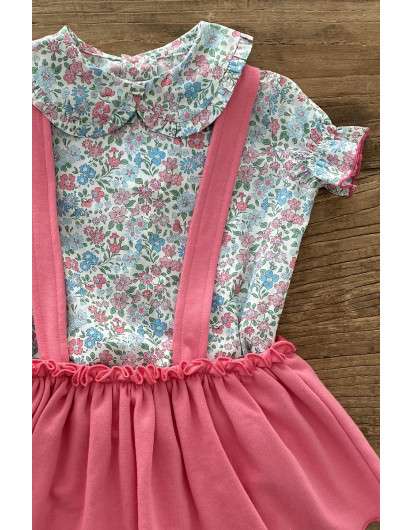 Bragafalda  Jogging Baby Paris Rosa con TIrantes