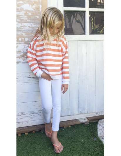 Sudadera  Rayas Jogging Baby Paris Coral