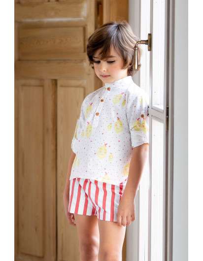 Camisa Kids Chocolate Limones Niño