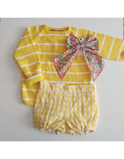 Bombacho Y Short Noma Fernandez Olivia Vichy Amarillo
